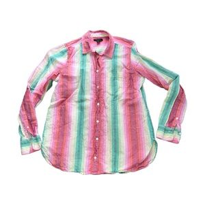 Jcrew multicolored size 6 buttondown shirt